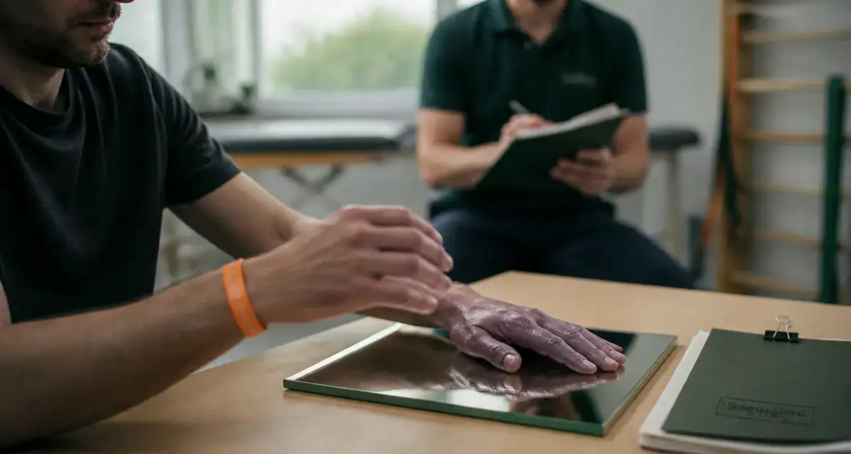 séquelles algodystrophie main rééducation