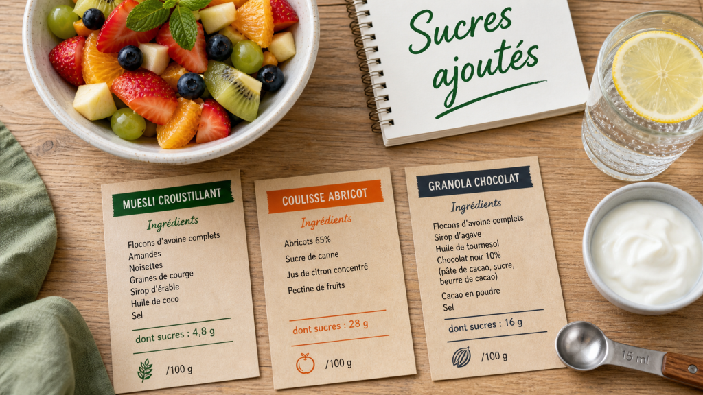 Comment réduire le sucre : lire les étiquettes, 25 g/j