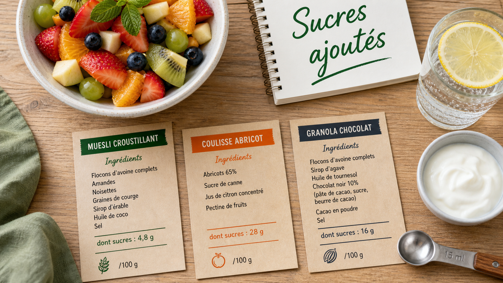 Comment réduire le sucre : lire les étiquettes, 25 g/j