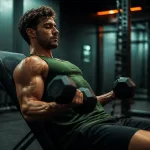 Curl incliné haltères pour biceps sur banc 45°