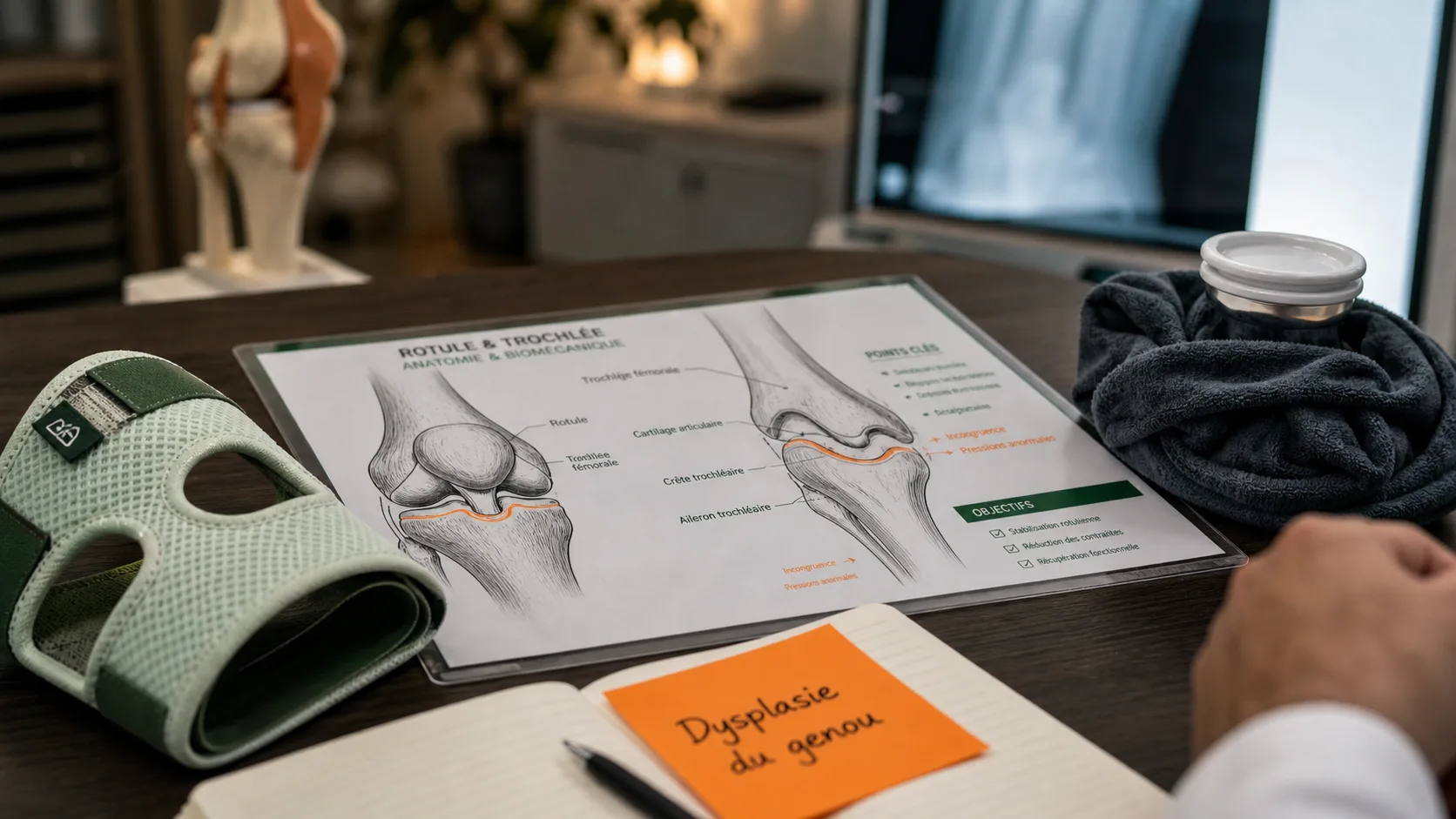 Dysplasie genou : douleur rotule et consultation orthopédique