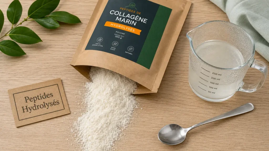 Meilleur collagene marin : poudre de collagène marin hydrolysé, 10 g par jour