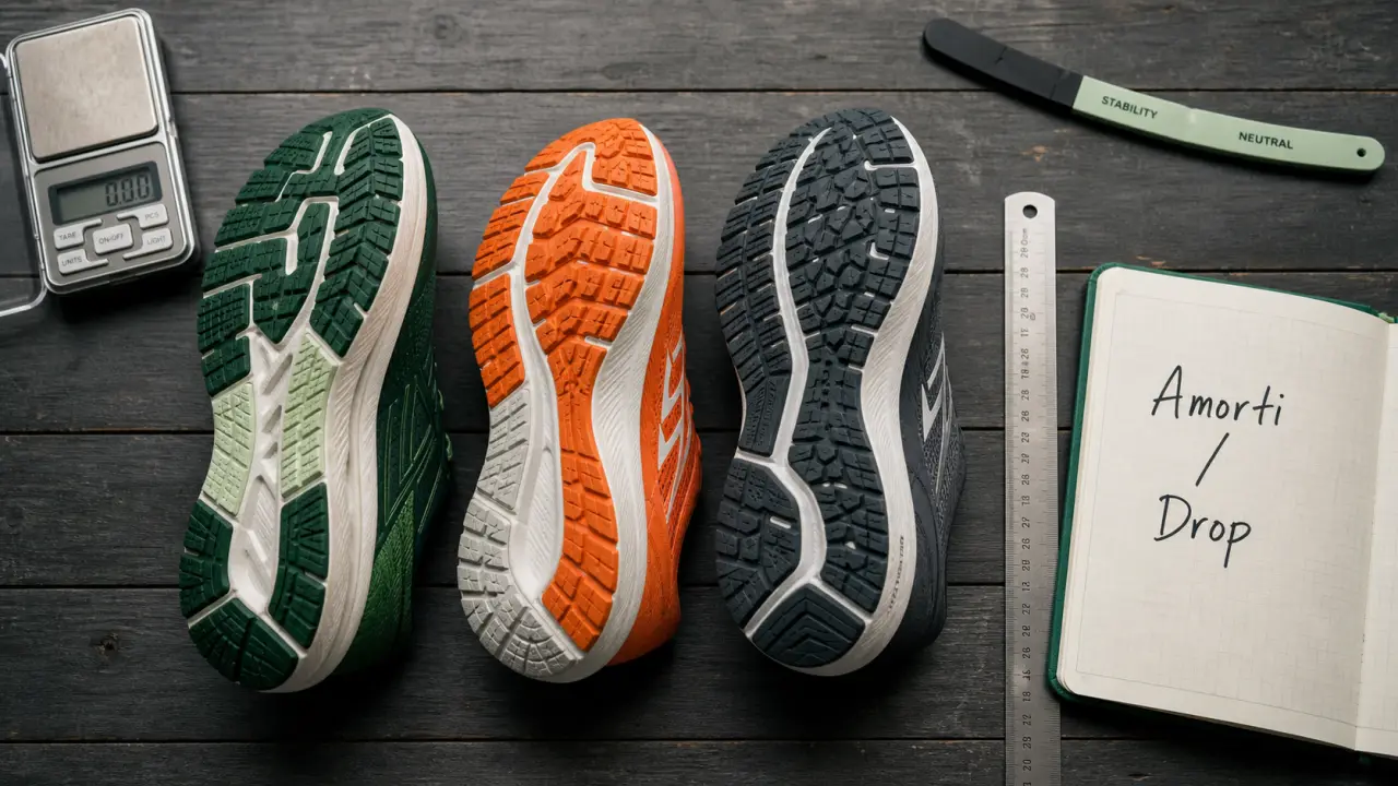 Meilleure chaussure running : amorti, drop et usage réel sur table