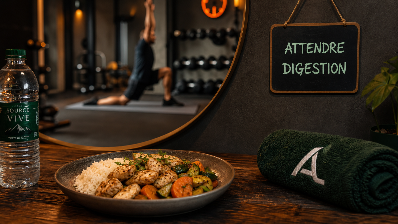 Muscu apres manger : attendre la digestion 1 à 3 heures après repas