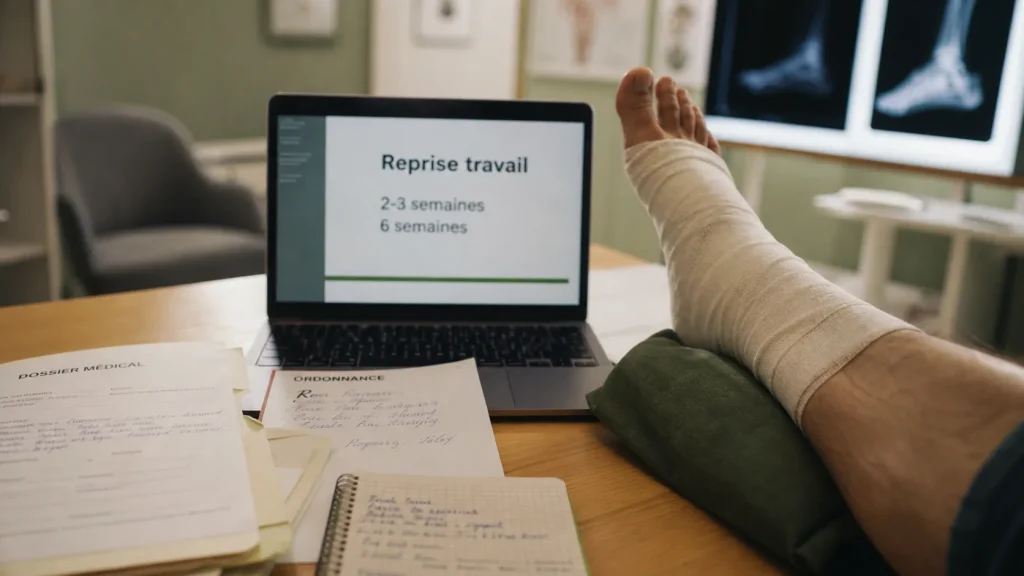 Opération hallux valgus : durée arrêt travail 2-3 à 6 semaines