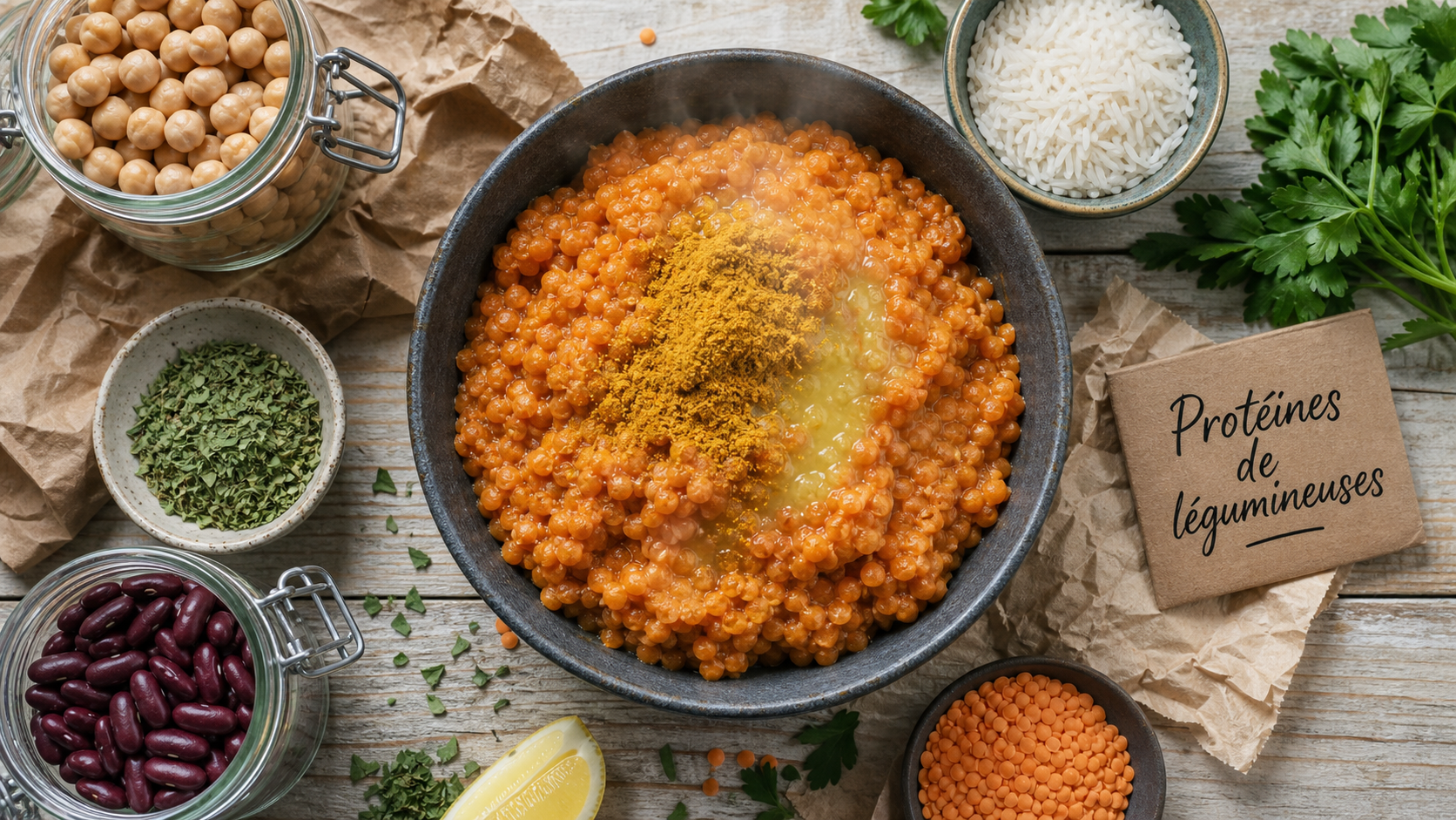 Pourquoi manger des légumineuses : lentilles corail, pois chiches, fibres et protéines