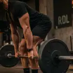 Souleve de terre roumain pour muscler fessiers et ischio-jambiers en salle de sport