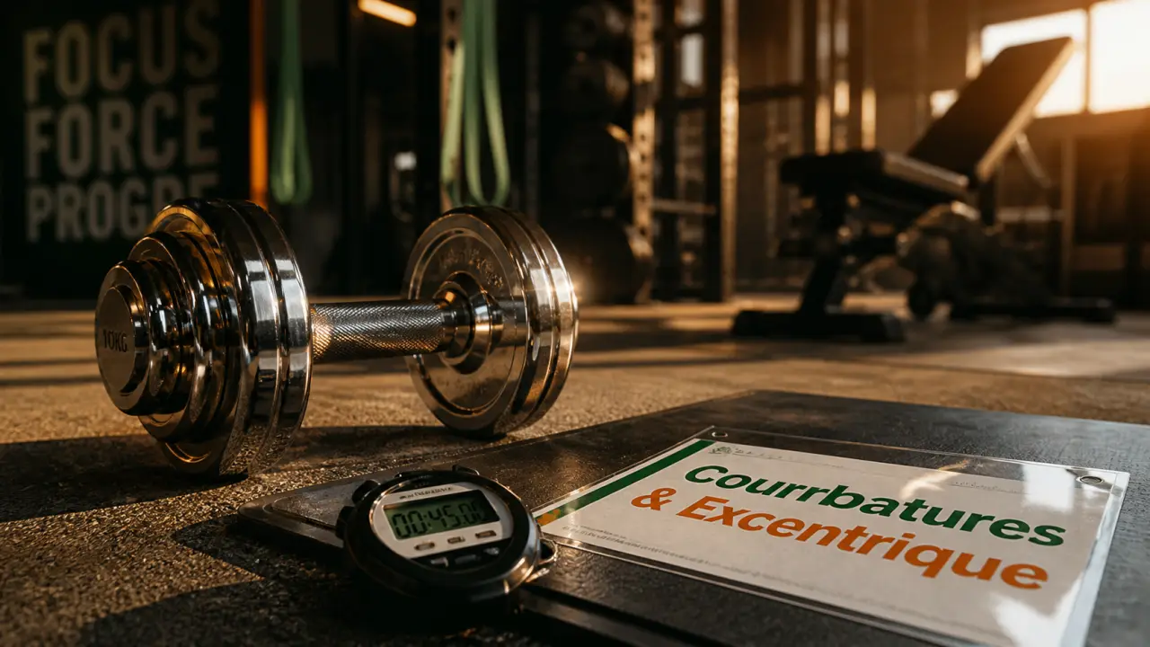 Courbatures musculation après excentrique, récupération et chronomètre