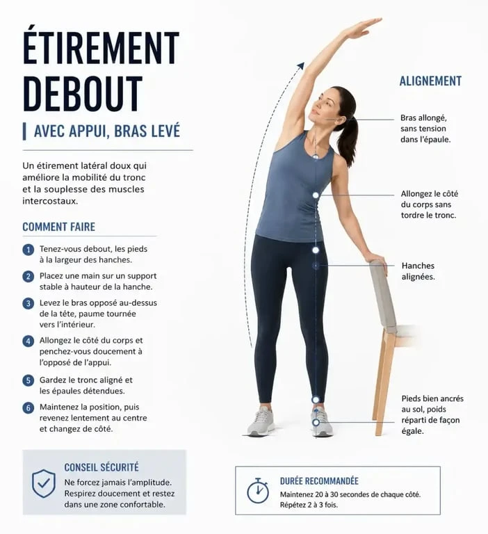 Étirement debout du psoas pour soulager les tensions