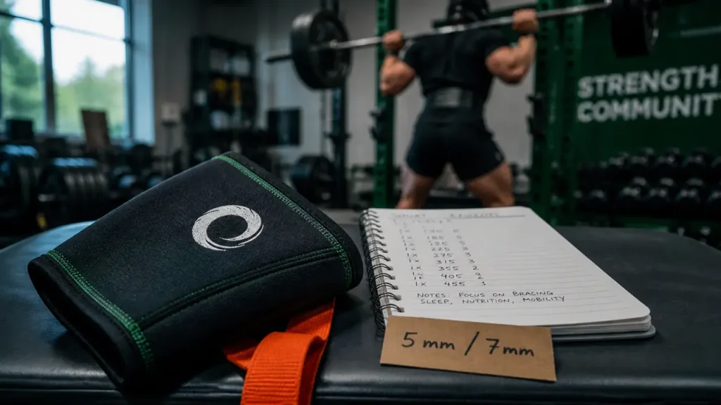 Genouillère de musculation 5 mm ou 7 mm : le bon choix pour vos squats lourds