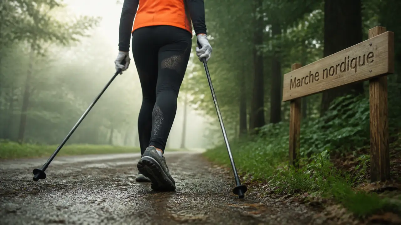 Marche nordique : methode d entrainement nordique perte de poids, 3 sorties par semaine, 60 minutes
