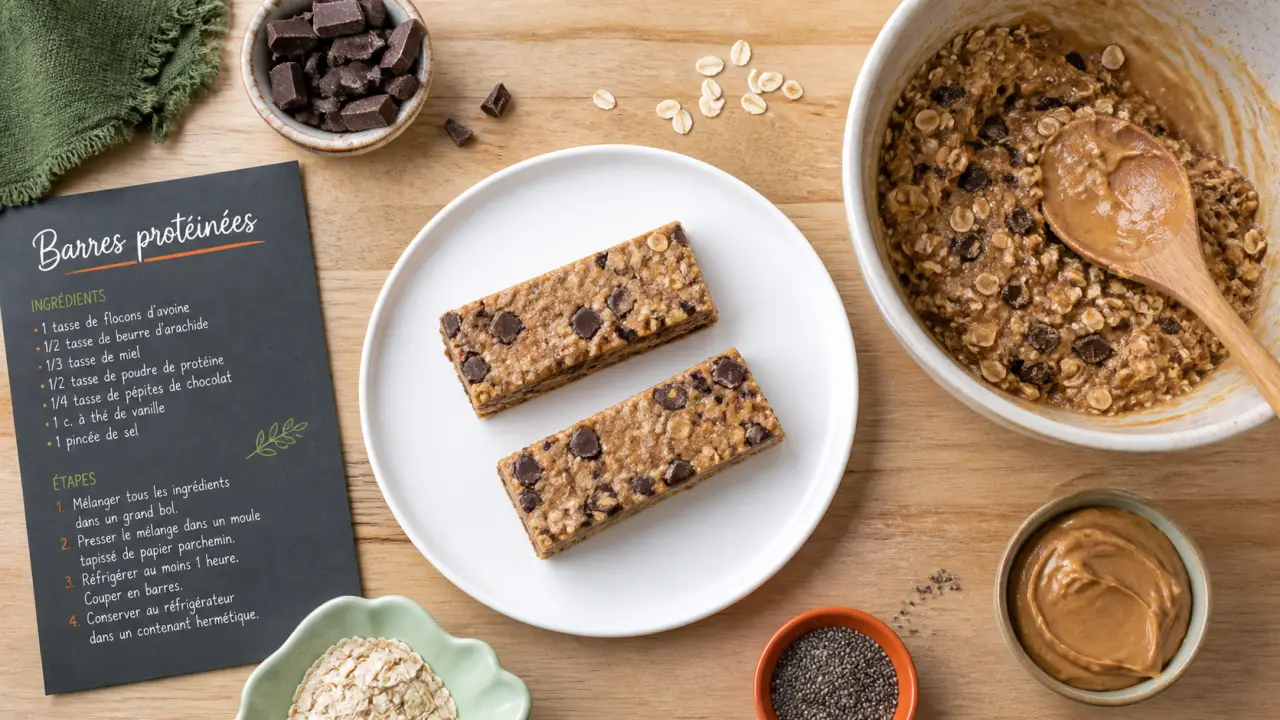 Recette barre proteine maison sans cuisson : barres protéinées maison