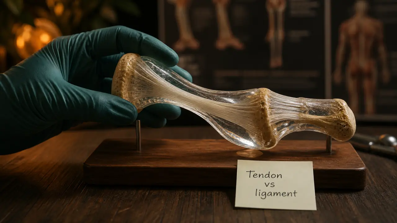 Différence entre tendon et ligament : tendon vers os, ligament entre os