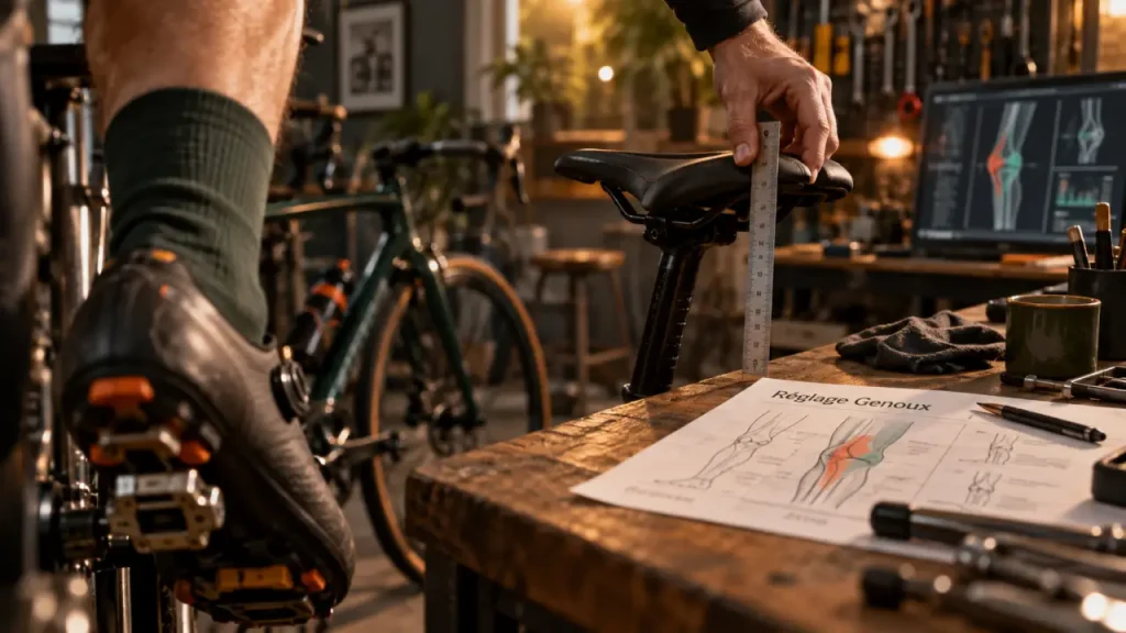 Douleurs aux genoux à vélo : localiser la douleur pour corriger le réglage