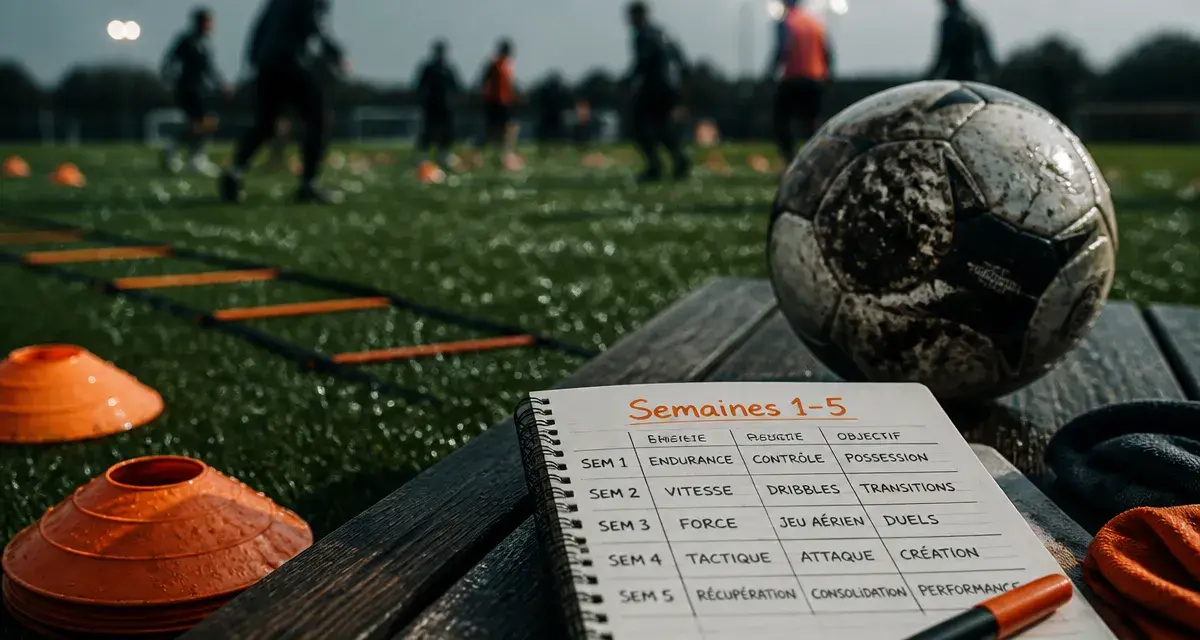 Préparation physique en football : plan 5 semaines, entraînement au gazon synthétique